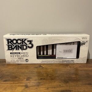 Nintendo Wii Rock Band 3 Wireless Keyboard Brand new open Box